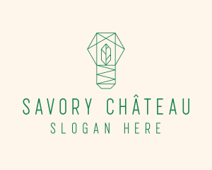 Geometric Leaf Garden logo design