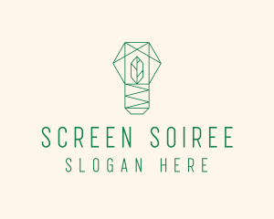 Geometric Leaf Garden logo design