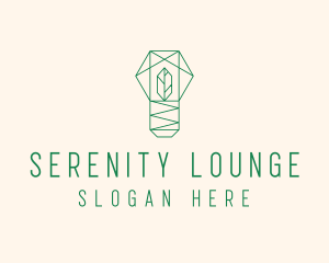 Geometric Leaf Garden logo design