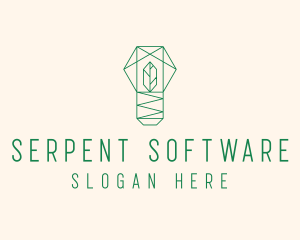 Geometric Leaf Garden logo design