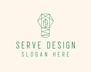 Geometric Leaf Garden logo design