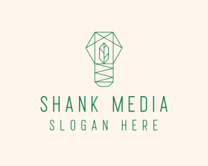 Geometric Leaf Garden logo design