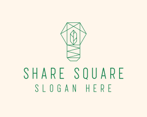 Geometric Leaf Garden logo design