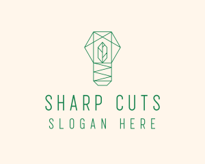 Geometric Leaf Garden logo design