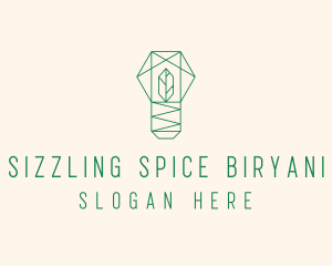 Geometric Leaf Garden logo design