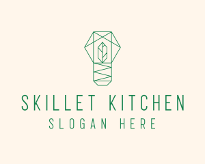 Geometric Leaf Garden logo design