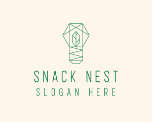 Geometric Leaf Garden logo design