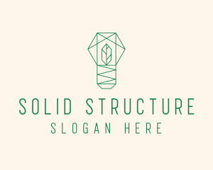 Geometric Leaf Garden logo design