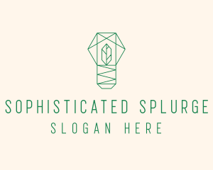 Geometric Leaf Garden logo design