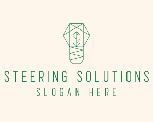 Geometric Leaf Garden logo design