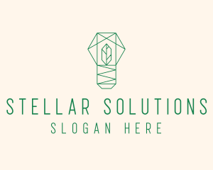 Geometric Leaf Garden logo design