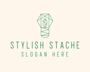 Geometric Leaf Garden logo design