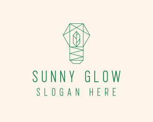 Geometric Leaf Garden logo design