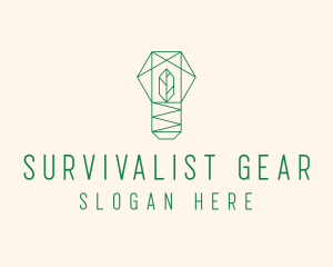 Geometric Leaf Garden logo design