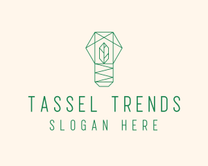 Geometric Leaf Garden logo design