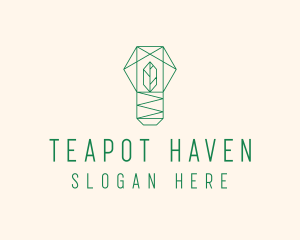 Geometric Leaf Garden logo design