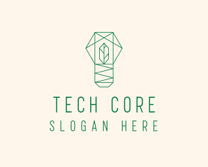 Geometric Leaf Garden logo design