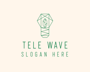 Geometric Leaf Garden logo design