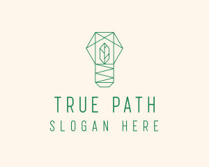 Geometric Leaf Garden logo design