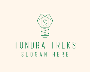 Geometric Leaf Garden logo design