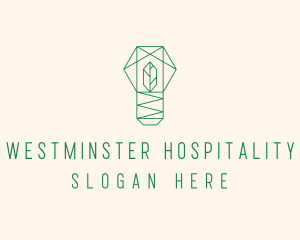 Geometric Leaf Garden logo design