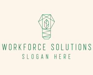 Geometric Leaf Garden logo design