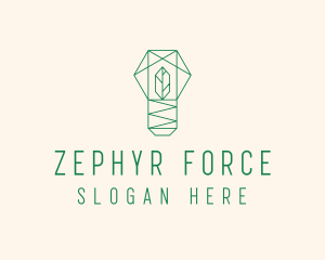 Geometric Leaf Garden logo design