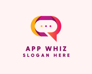 Chat Bubble App logo design