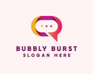 Chat Bubble App logo design