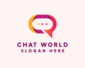 Chat Bubble App logo design