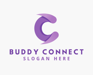 Purple Firm Letter C Company logo design