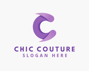 Purple Firm Letter C Company logo design