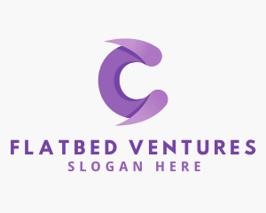 Purple Firm Letter C Company logo design