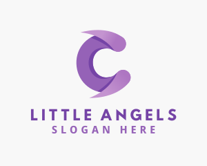 Purple Firm Letter C Company logo design