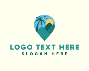 Outdoor Tropical Mountain Destination logo