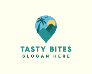 Outdoor Tropical Mountain Destination logo