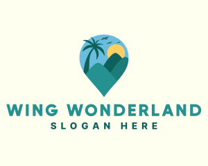 Outdoor Tropical Mountain Destination logo