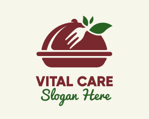 Fork Vegan Food Cloche Logo