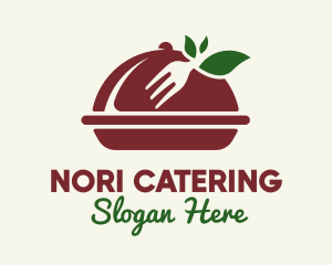 Fork Vegan Food Cloche logo design