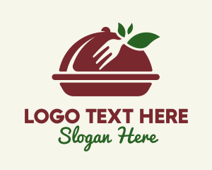 Fork Vegan Food Cloche Logo
