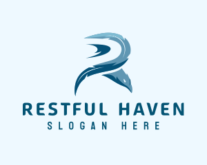 Hawk Bird Letter R logo design