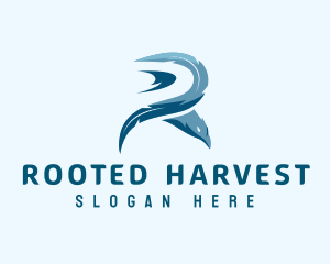 Hawk Bird Letter R logo design