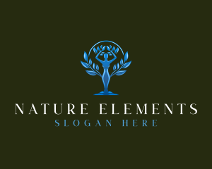 Floral Nature Woman logo design