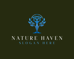 Floral Nature Woman logo design