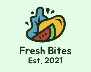 Fresh Grocery Fruit logo design