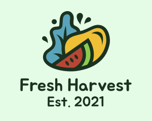 Fresh Grocery Fruit logo design