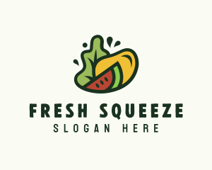 Vegan Grocery Fruit logo design