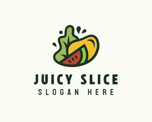 Vegan Grocery Fruit logo design