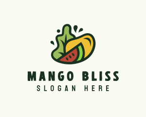 Vegan Grocery Fruit logo design