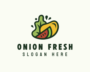 Vegan Grocery Fruit logo design